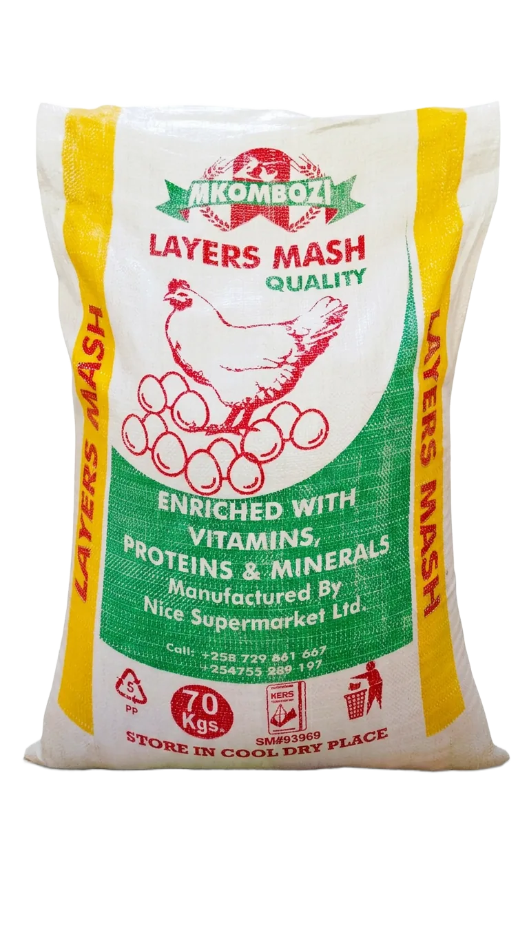 Mkombozi Layers Mash animal feed bag from Nice Choice Mkombozi