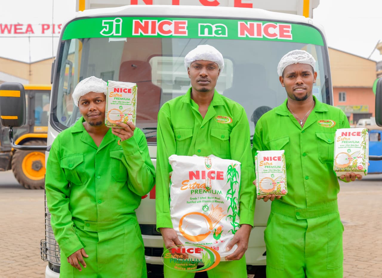Nice team loading feed bags for delivery