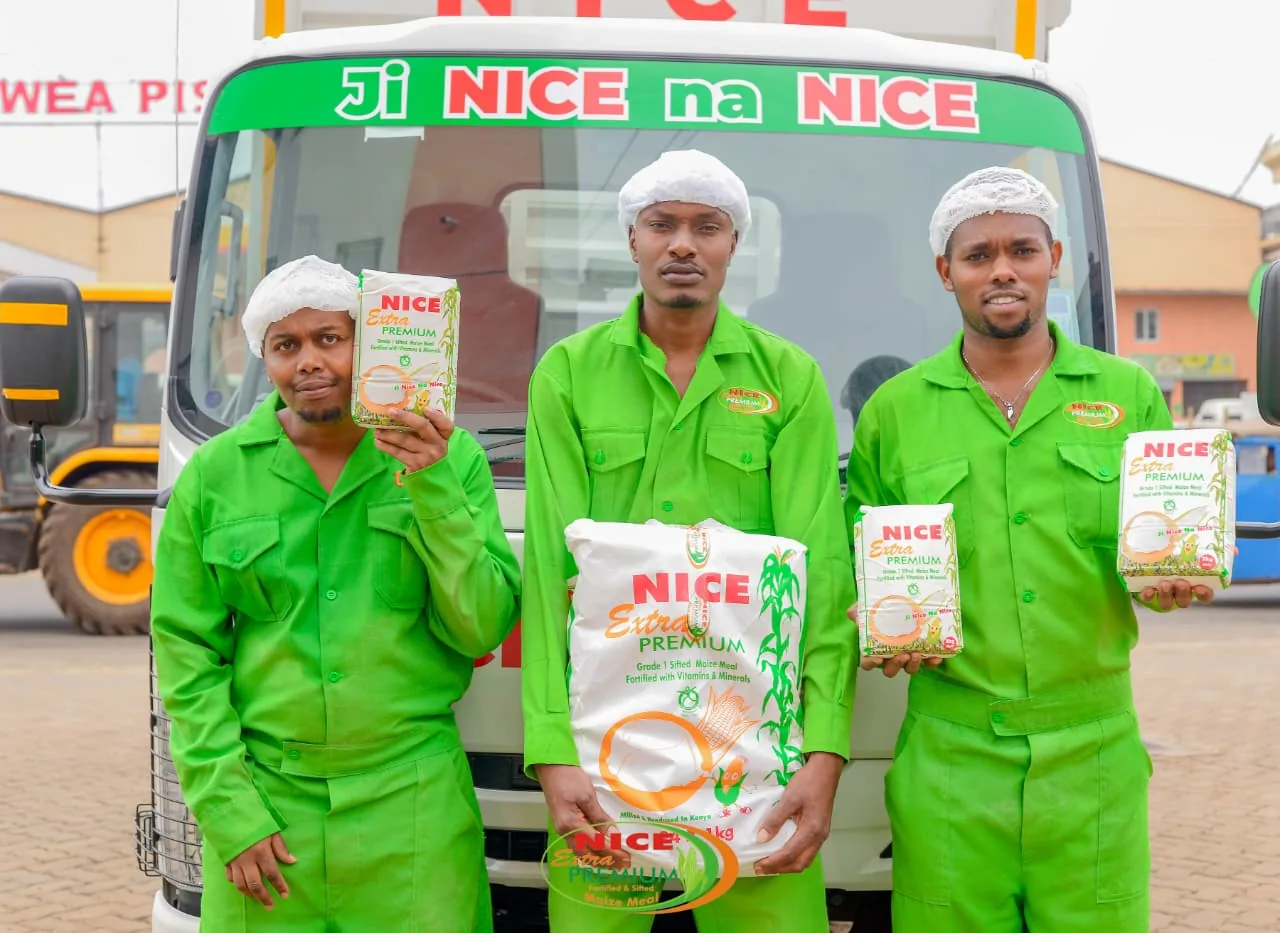 Nice team loading feed bags for delivery