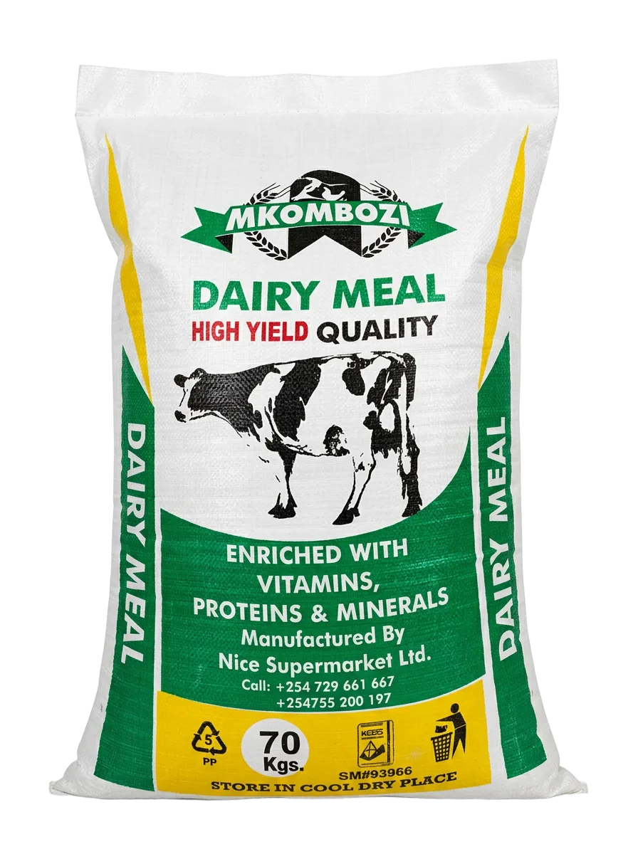 Mkombozi Dairy Meal animal feed bag from Nice Choice Mkombozi