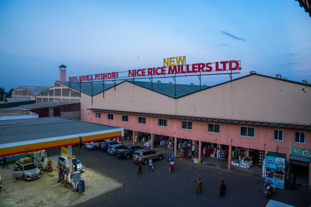 Rice milling line processing Mwea Pishori rice