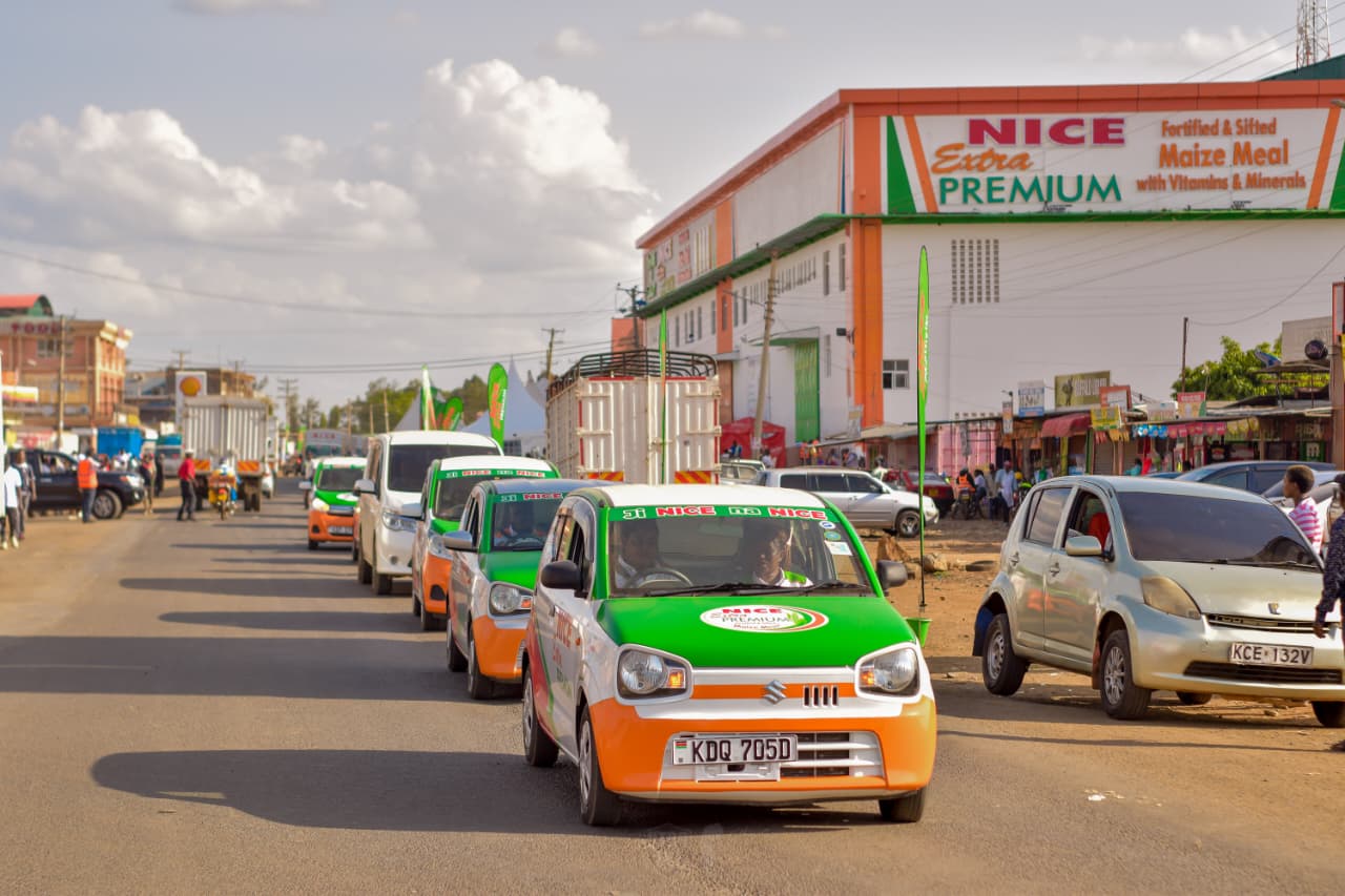 Nice branded delivery fleet