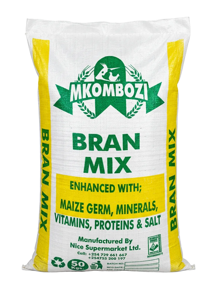 Mkombozi Bran Mix animal feed bag from Nice Choice Mkombozi