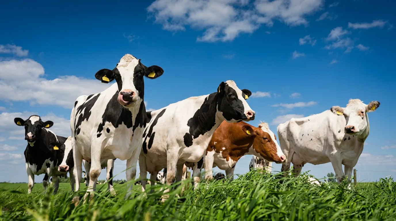 Healthy dairy cows on a Kenyan farm